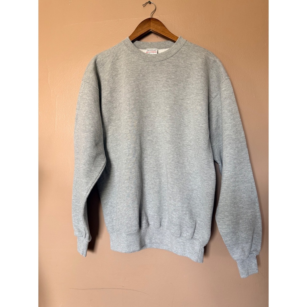 Santee Vintage Heavyweight Sweatshirt Large Gray Crewneck Made in USA Cotton